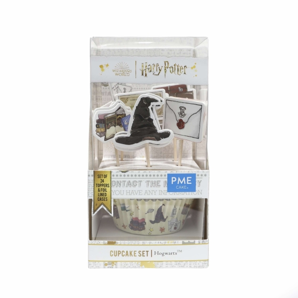 Harry Potter Cupcake Backförmchen & Topper Set / 24 - Hogwarts